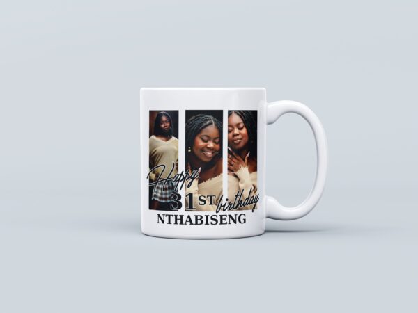 Happy Birthday 3 Pic Collage Mug