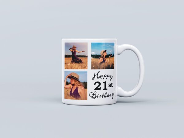 Happy Birthday 3 Pic Collage Mug