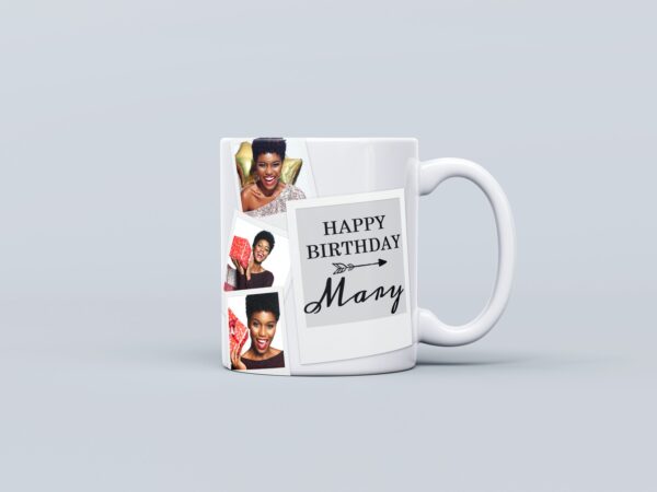 Happy Birthday 3 Pic Collage Mug
