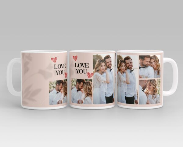 Love you 4 Pic Collage Mug