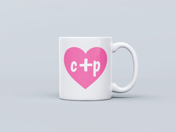Heart Initial Mug