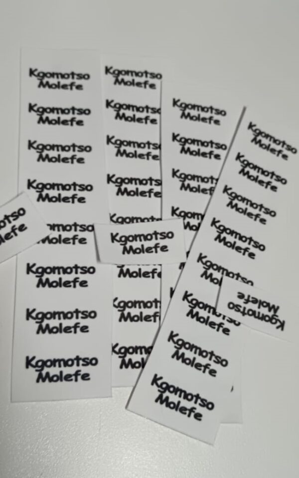 40 x Iron on Clothing Labels