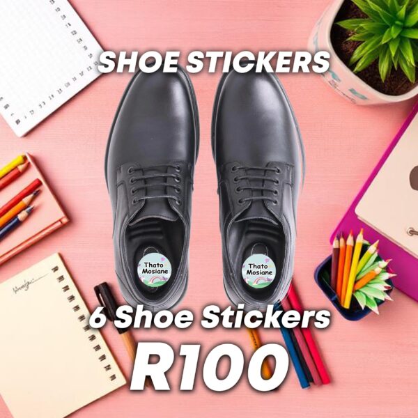 6 x School Shoe Stickers